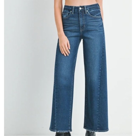 Just Black Denim - Just Black Denim Marcie HR Wide Leg Jeans Size 24 Style DP792 Dark Wash Skater